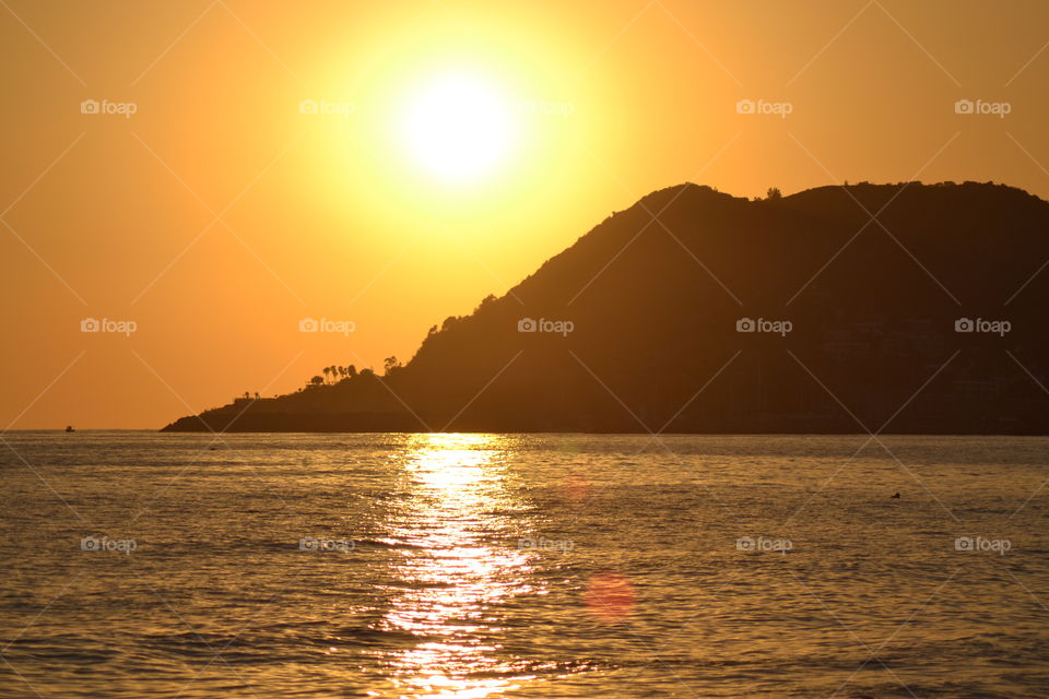 sunset in Alanya turkey