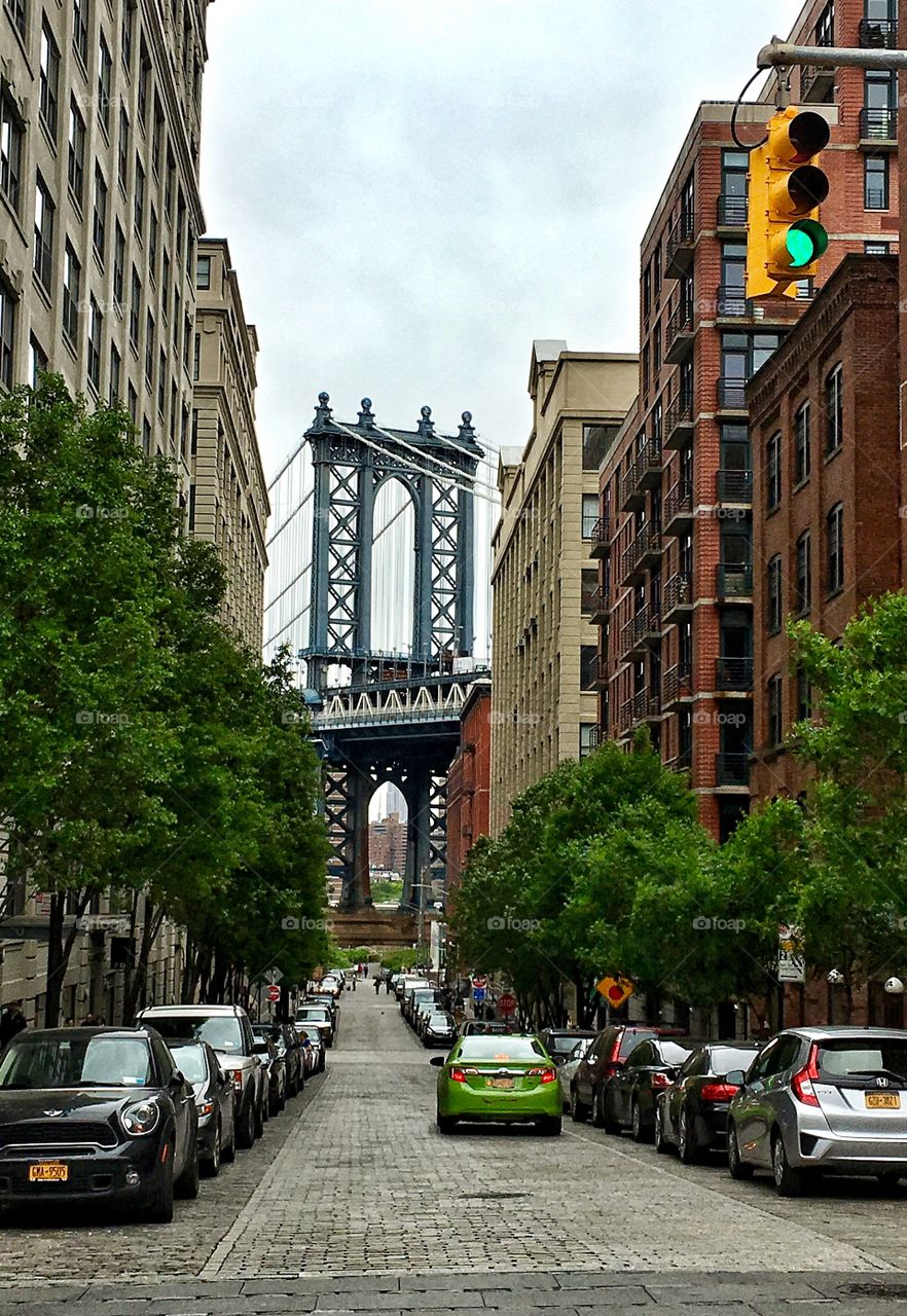 Manhattan Bridge in DUMBO, Brooklyn, New York