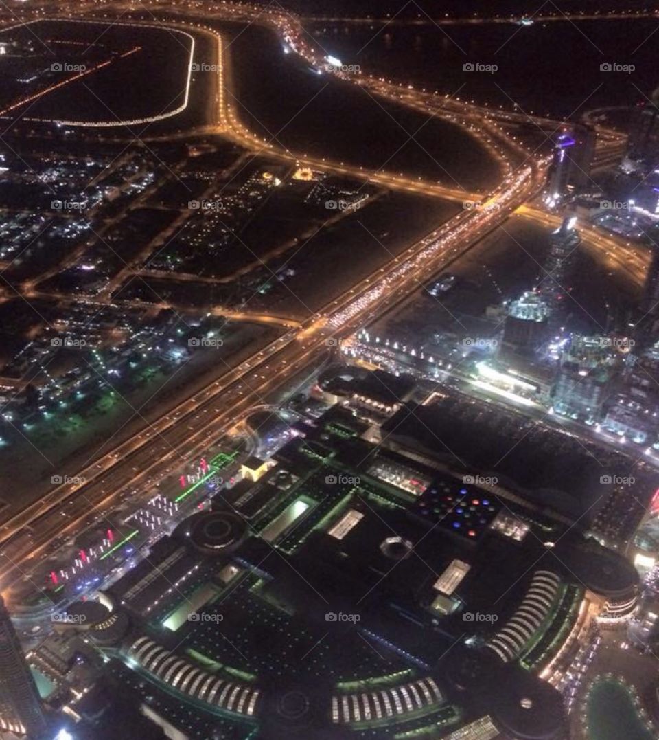 A view from Burj Khalifa Dubai.