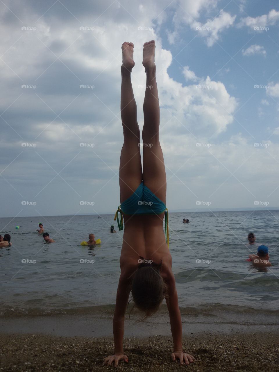Gymnastic on the beach