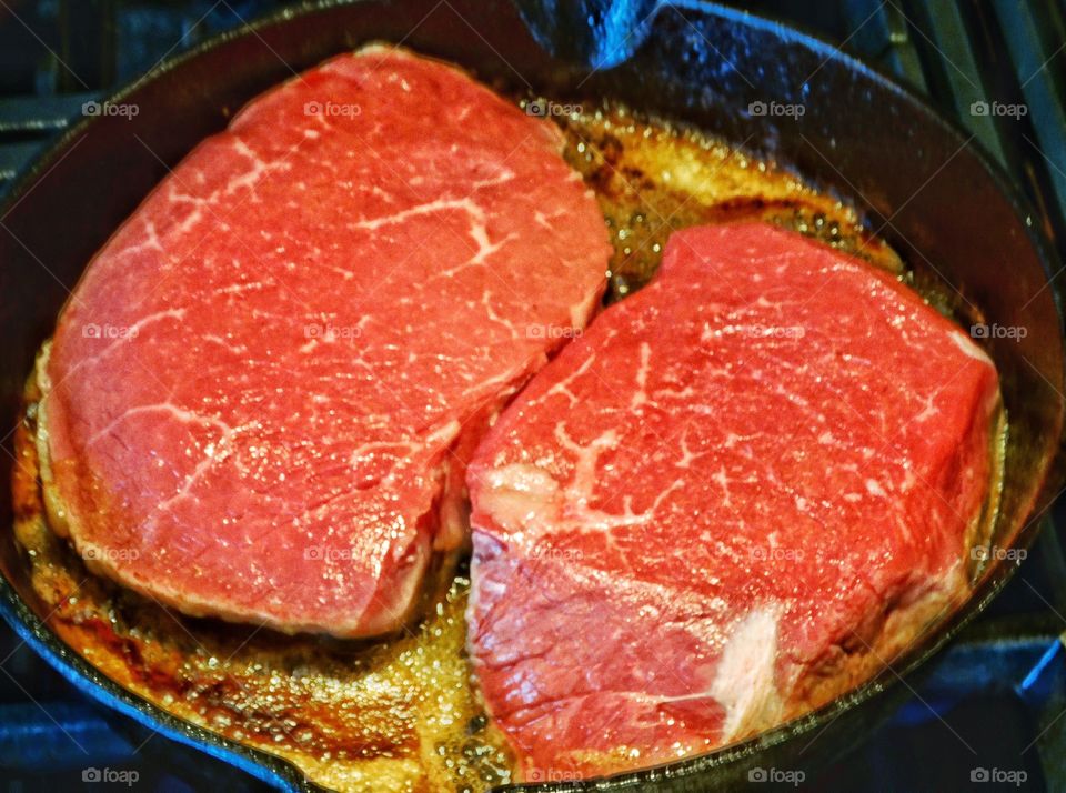 Red Meat In Frying Pan