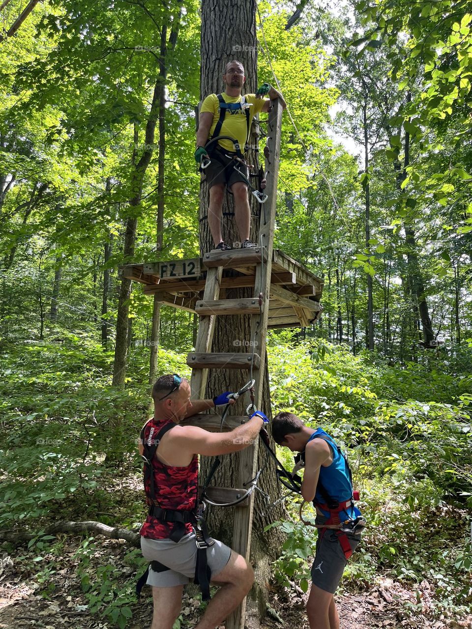 Father son Zip Lining 
