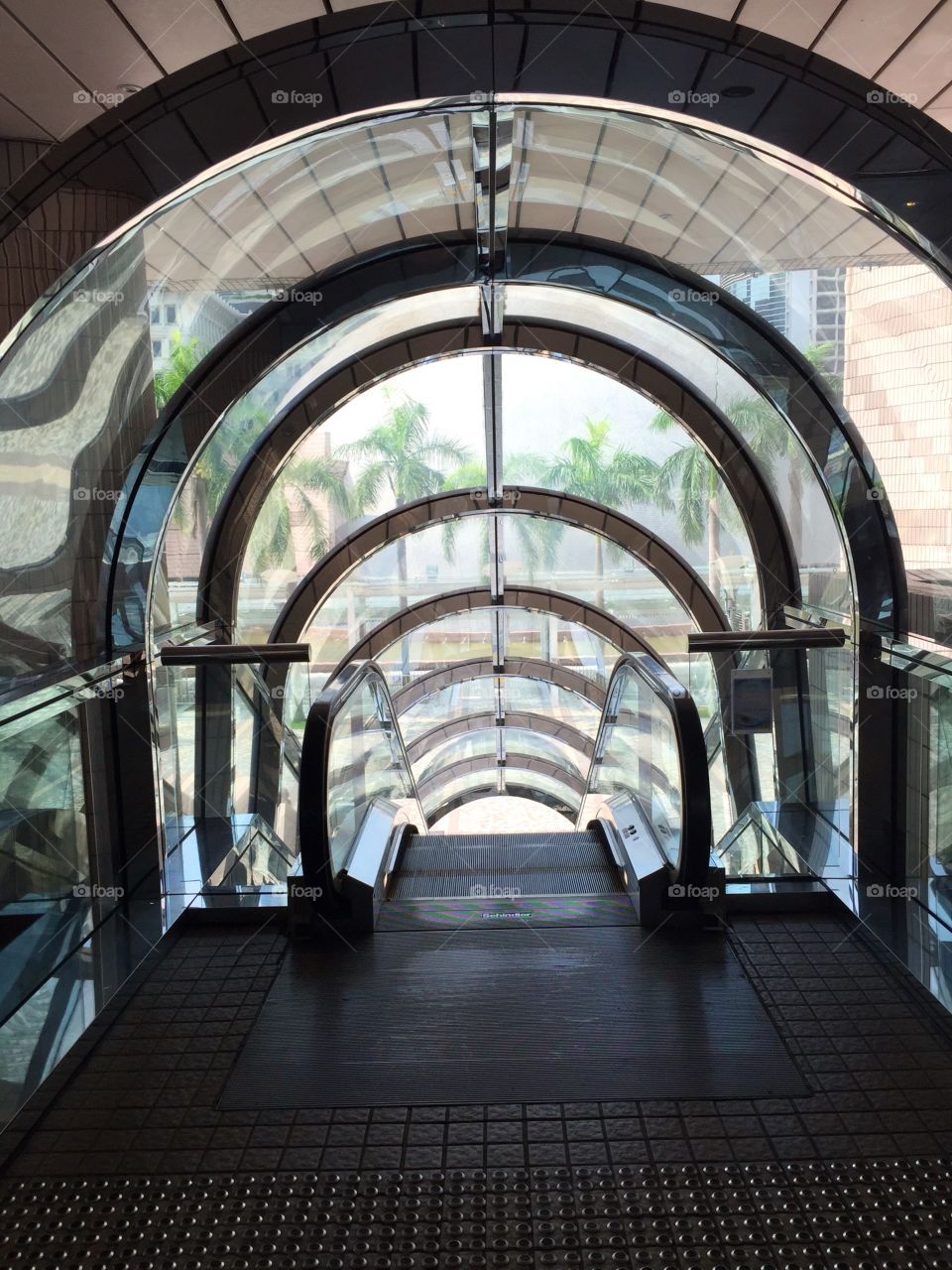 glass escalator 