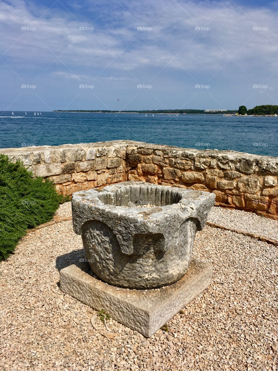 Wellhead in Porec, Istrian coast of the Adriatic Sea