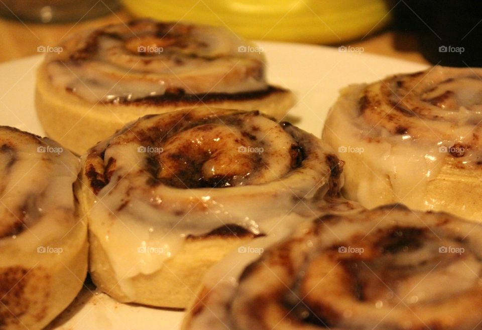 Cinnamon. Cinnamon rolls or buns? Either way, they were delicious and my mouth still waters every time I see this photo.