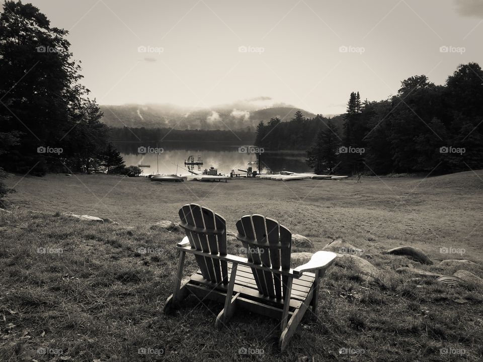 Adirondack chairs in the Adirondacks