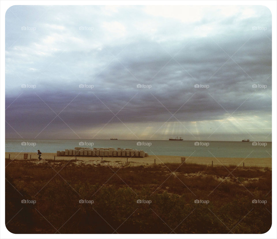 Landscape, Sunset, Sky, Beach, Sea
