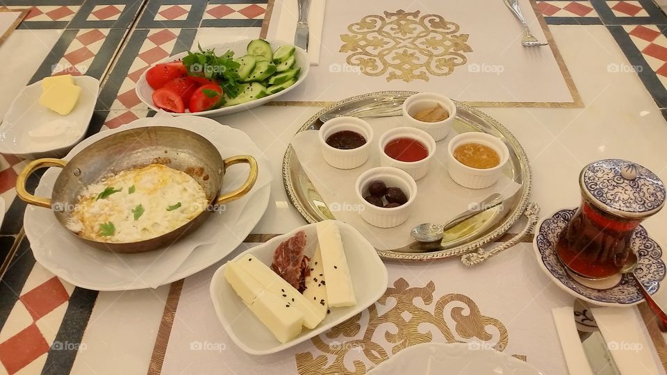 Delicious turkish breakfast