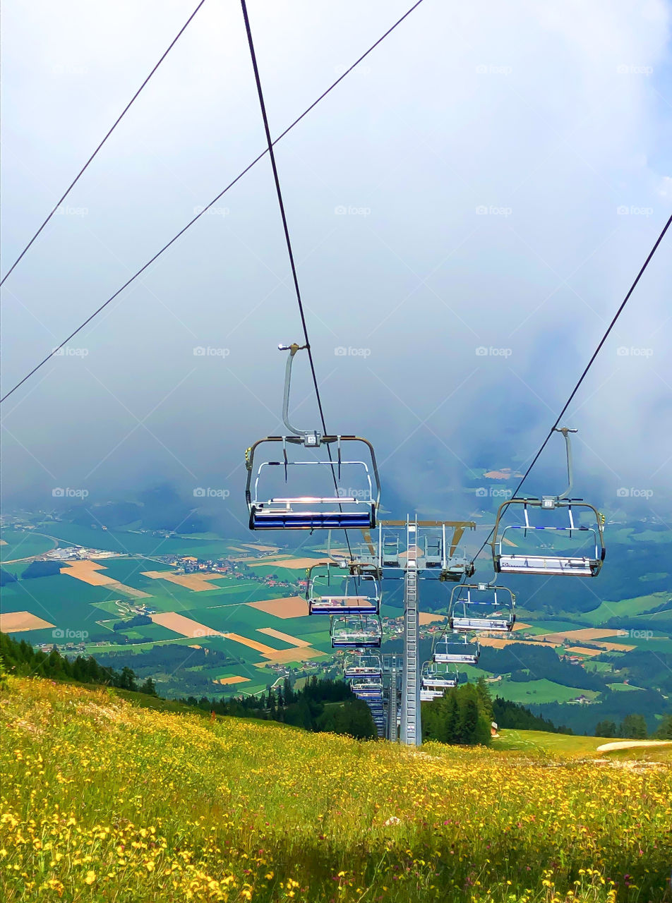 Summer is, when the chair lift is up