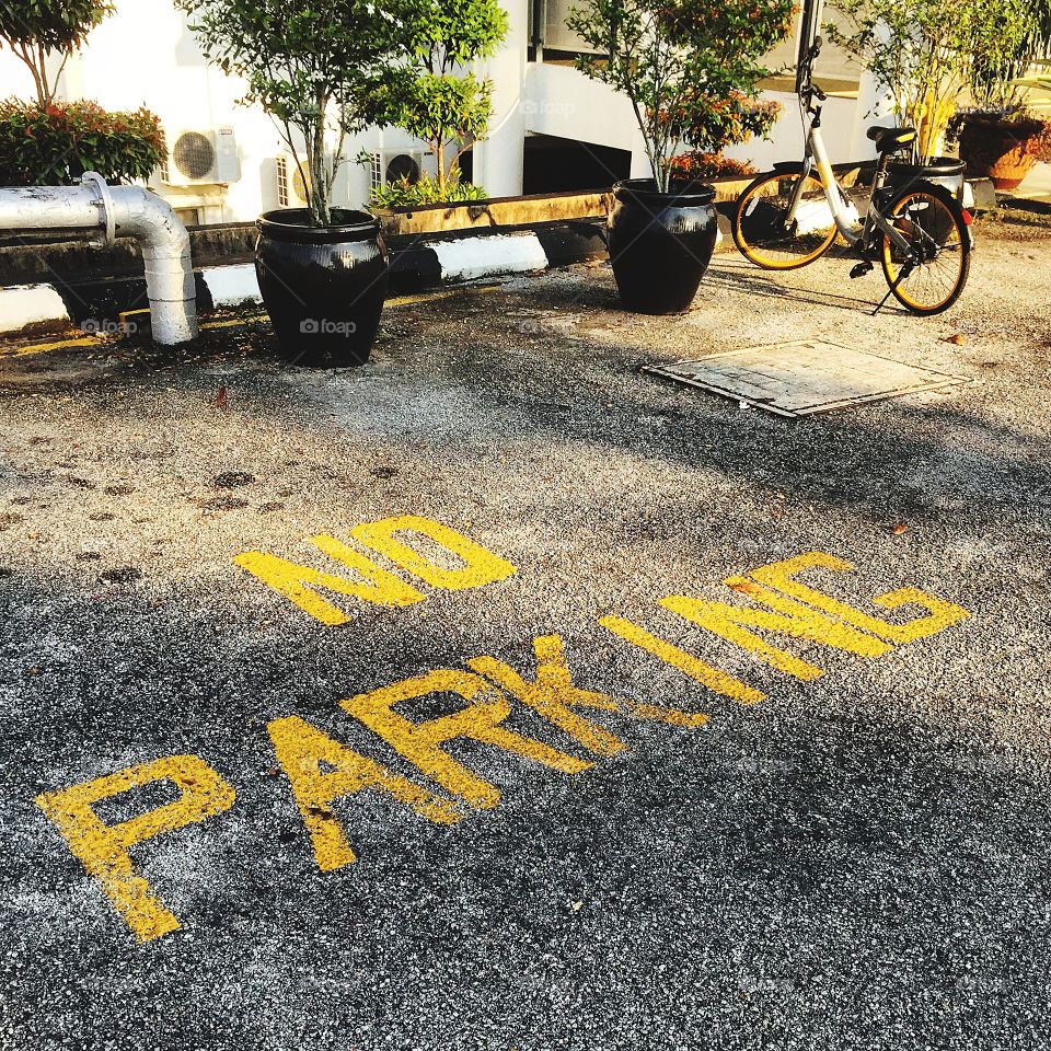 No parking sign