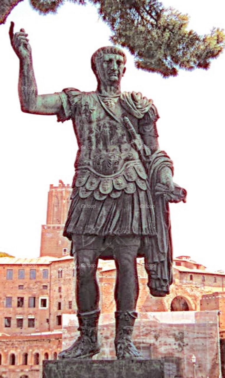 Metal Statue of Nero in Rome 