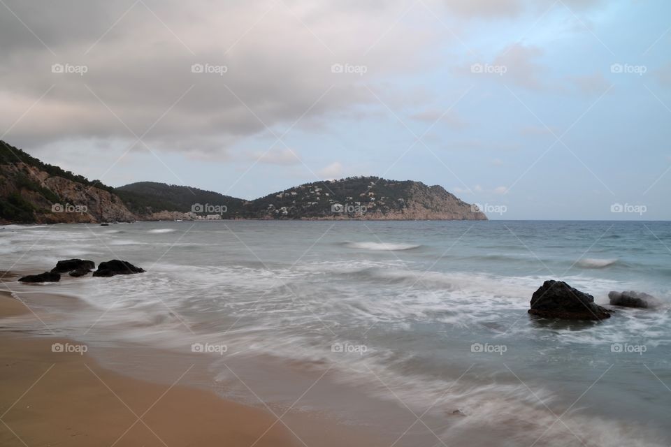 Aigues Blanques beach in Ibiza, Spain