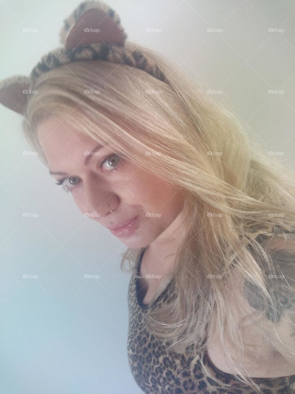 portrait with cat ears