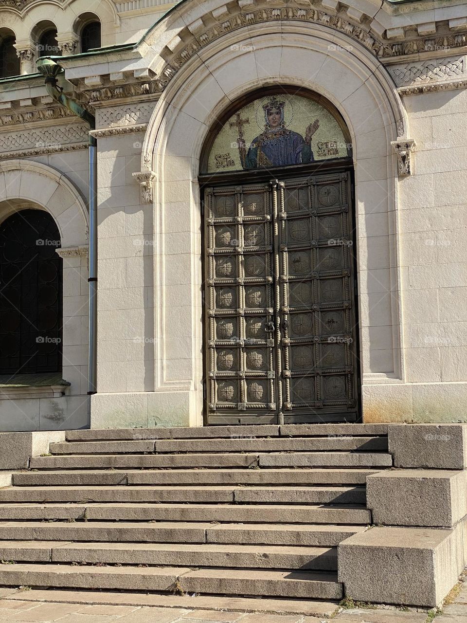 Door of Aleksander Nevski Cathedral in Sofia Bulgaria 
