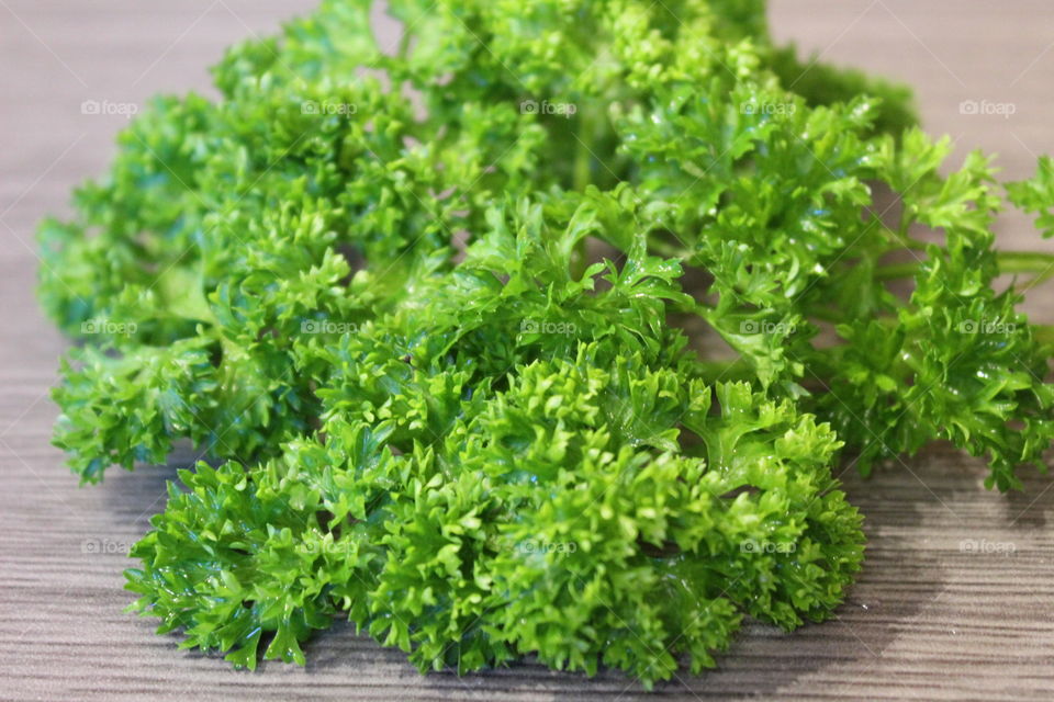 Fresh parsley from the garden 