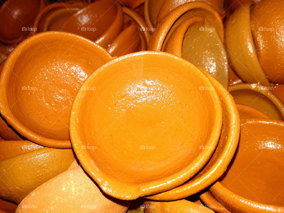 Clay lamps ,pottery