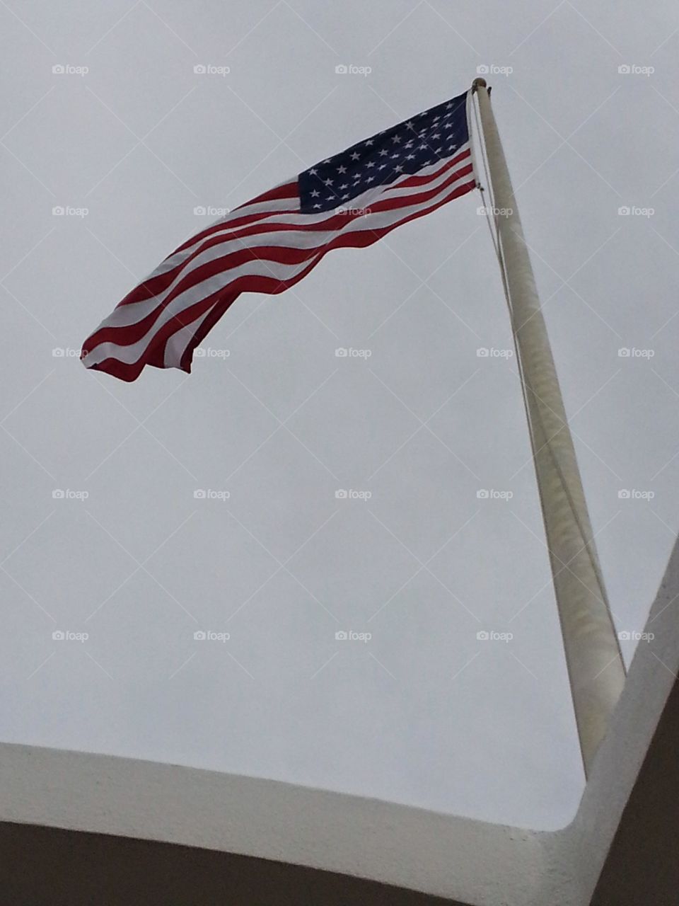 Flag over the  USS Arizona . Paying respect at the USS Arizona Memorial. 