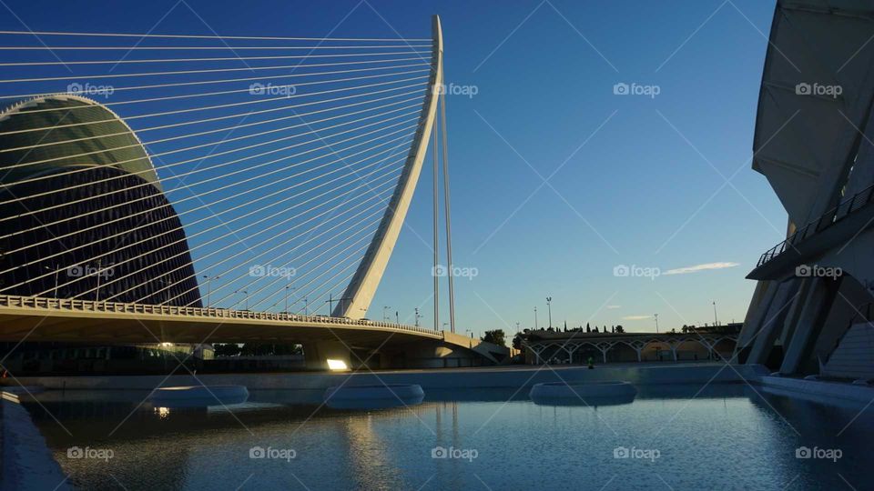 Bridge#material#metal#lake#sunset