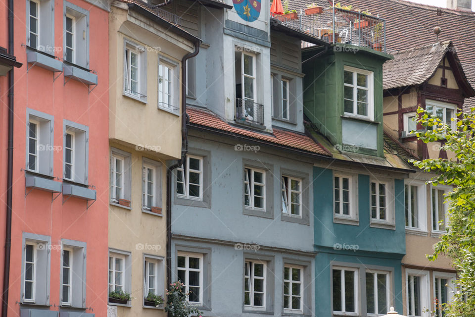 Colorful houses in lindau 