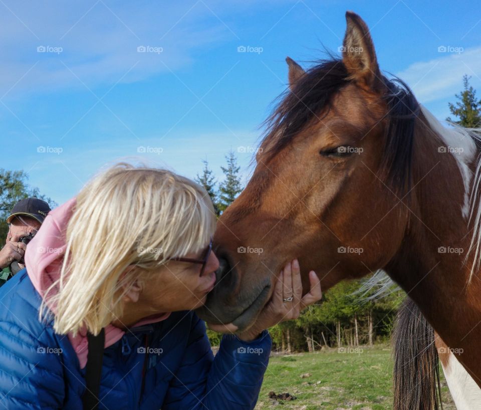 Holliday at the countryside.  Here I gave this horse a kiss,just Beacause he was so beautiful and kind
