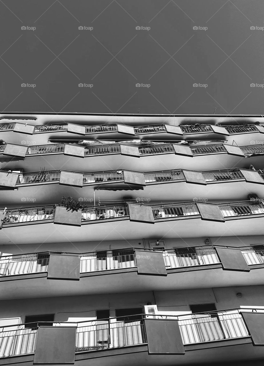 Building in black and white 