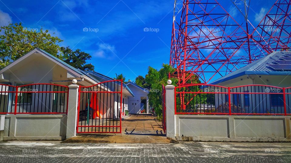 Beautiful infrastructure in Fuvahmulah island Maldives