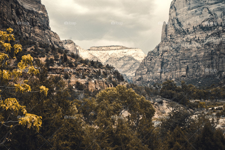Hiking. The view from  Mount Zion after hiking