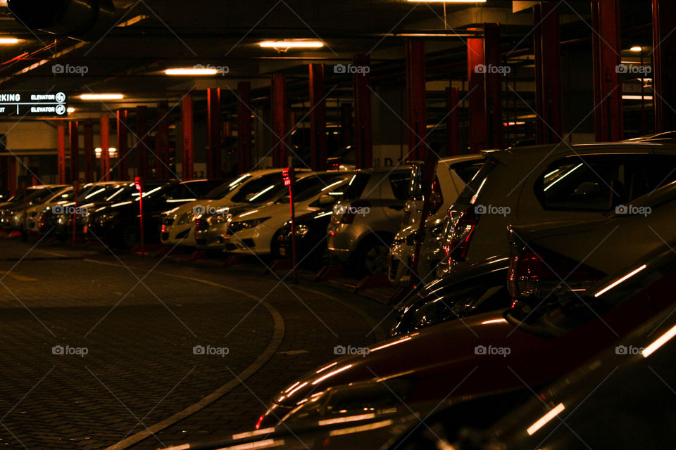 artificial lights on car parking