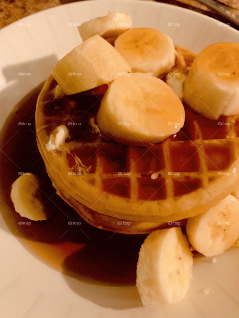 Banana waffles 