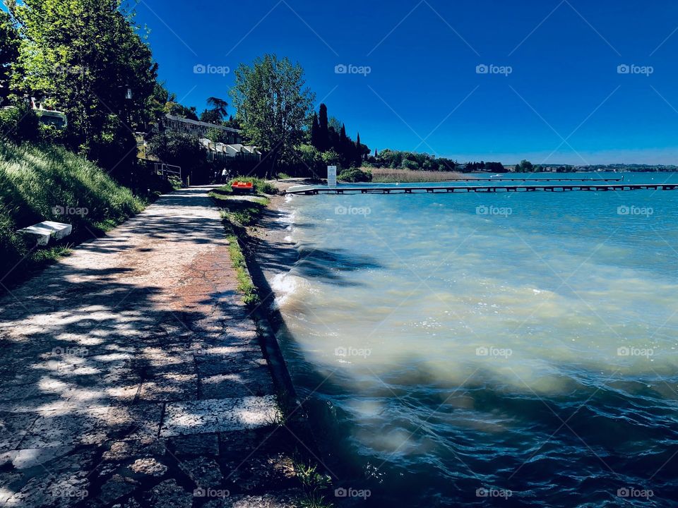 Path on the garda lake
