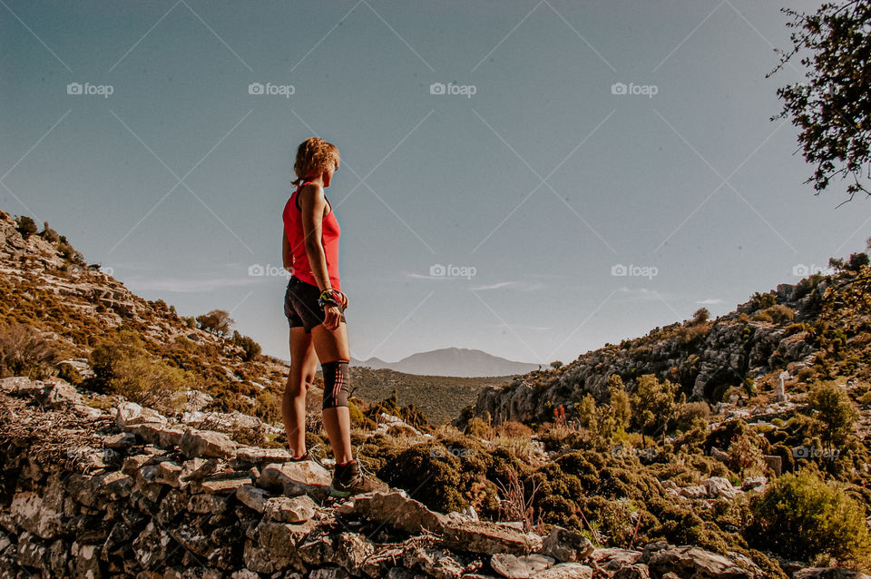 Girl in mountain 