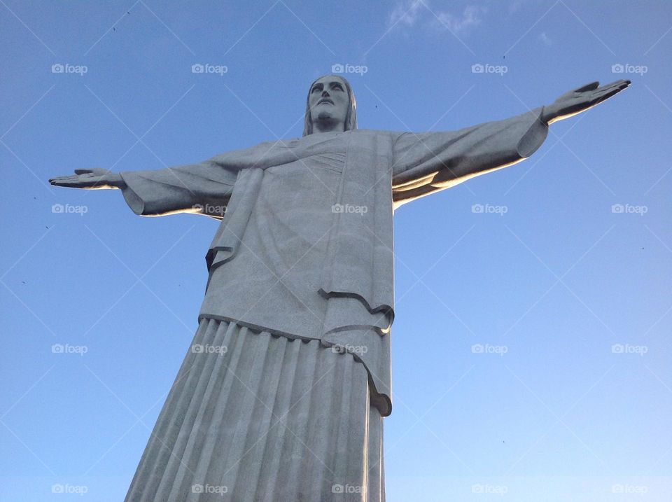Christ, the redeemer, with open arms protecting Guanabara Bay