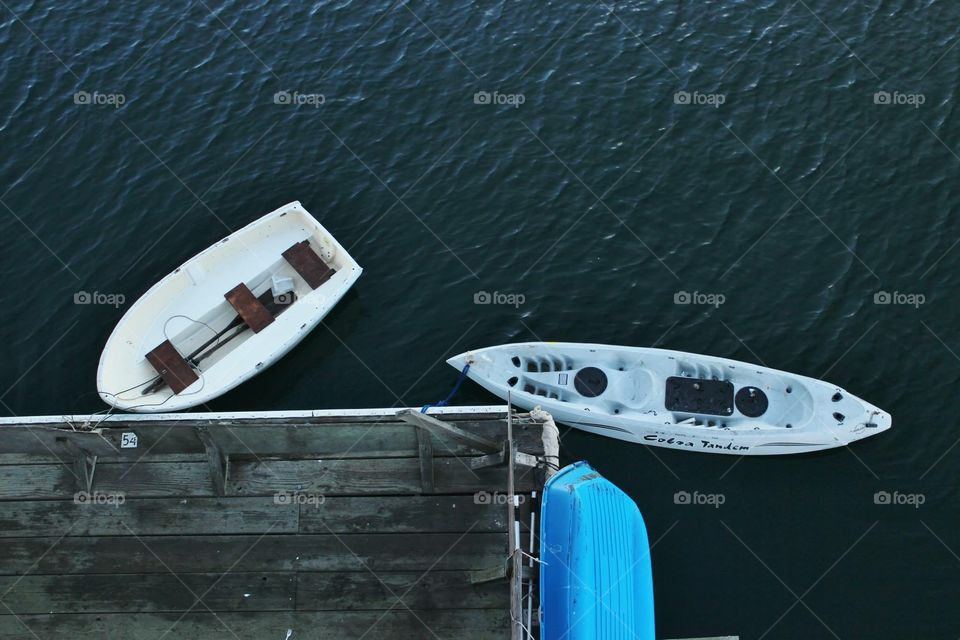 small boats at dock