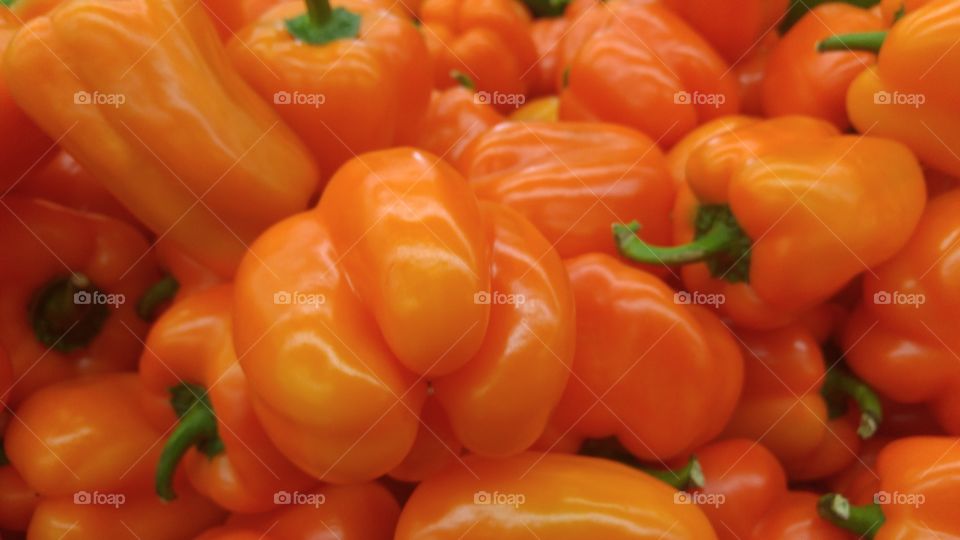 Full frame of orange pepper