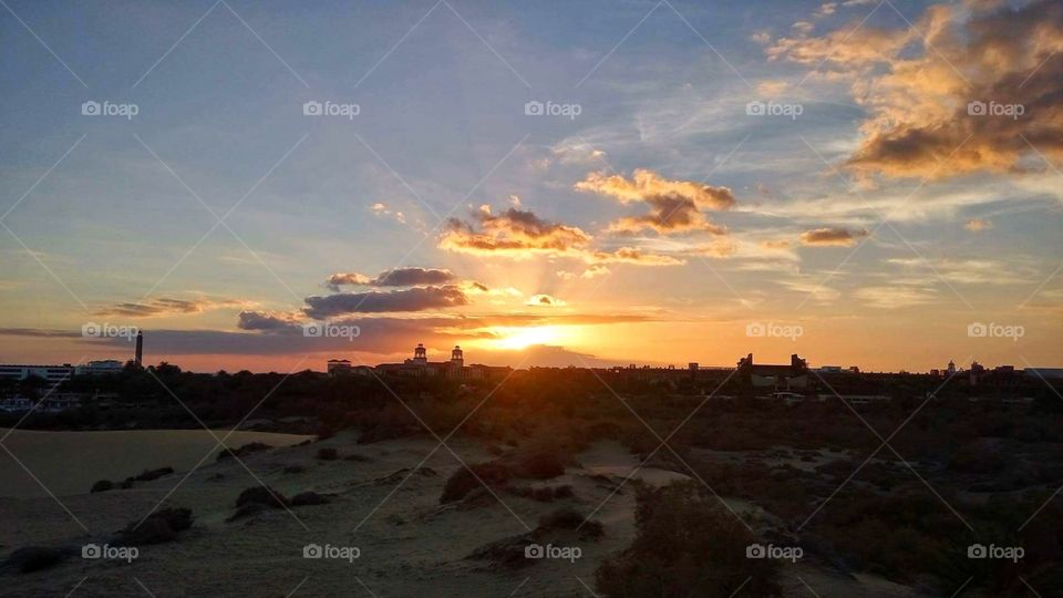 Sunset, Dawn, Landscape, Sun, No Person