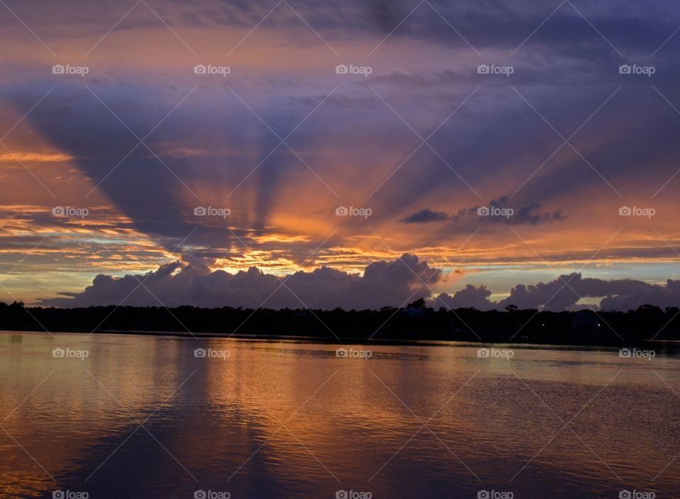 Sun Rays Over the Harbor 