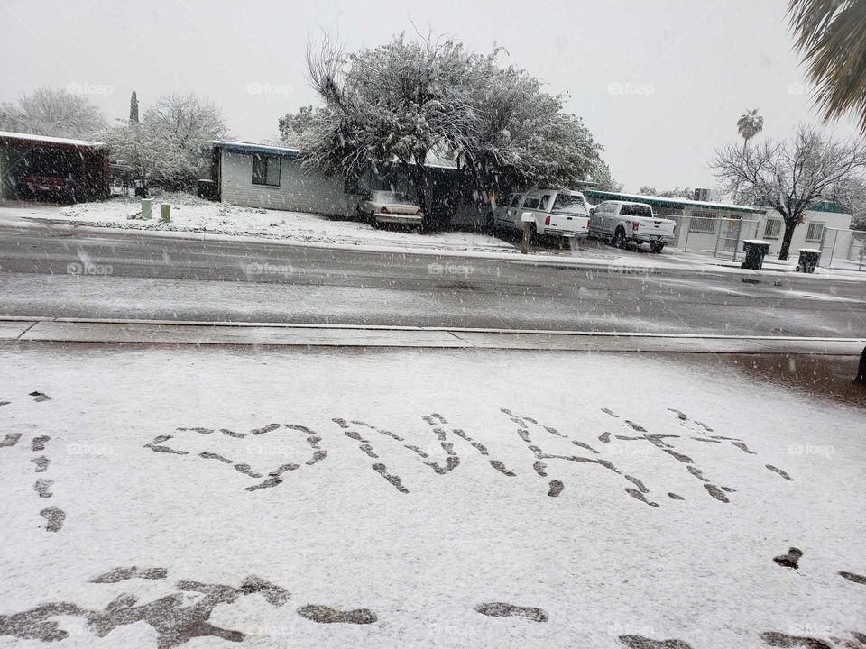 message in the snow