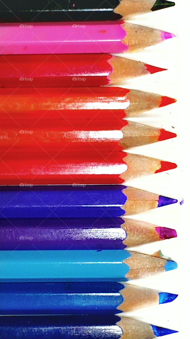 multi colored pencils