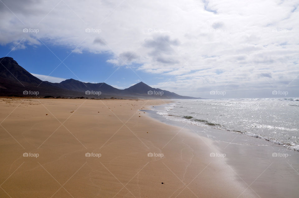 Scenic view of Cofete beach