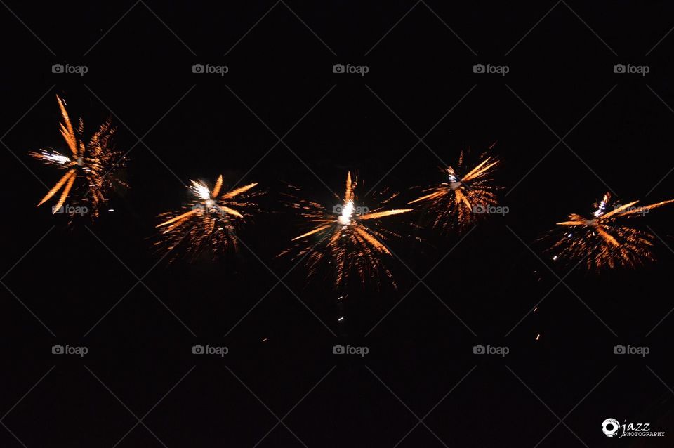 Fireworks display on new year’s day