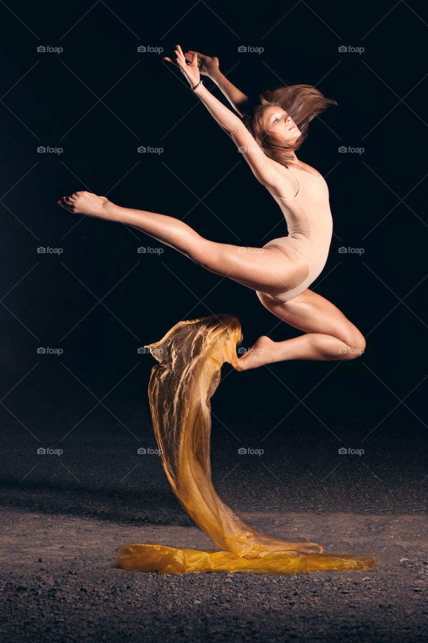girl woman leg jump by zebisphoto