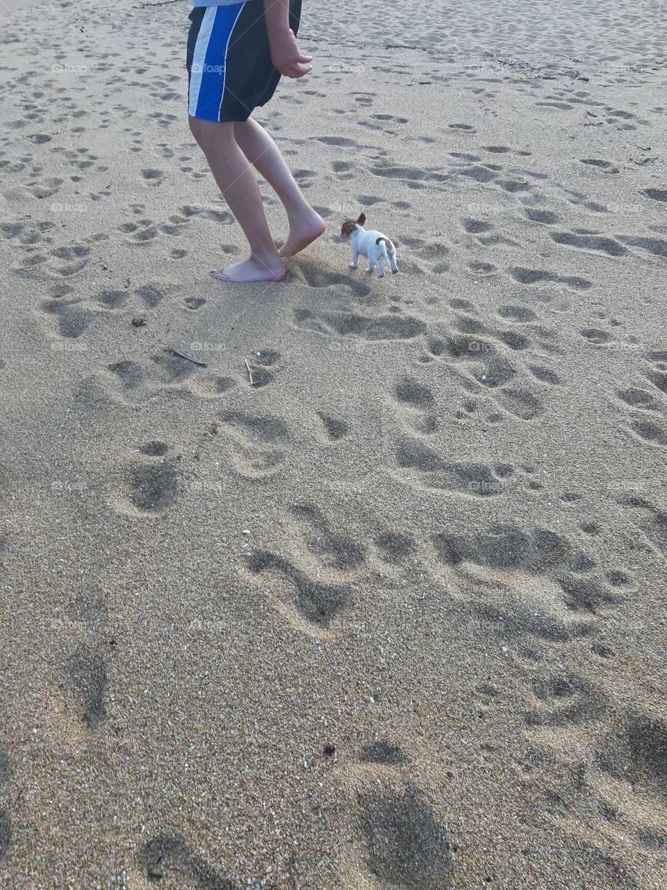 running on the beach
