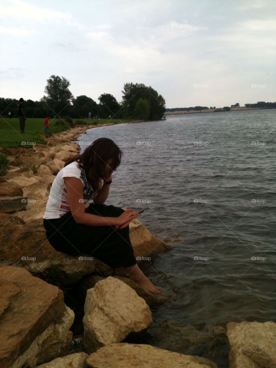 river beautiful indian girl rutland waters by lall.trushant