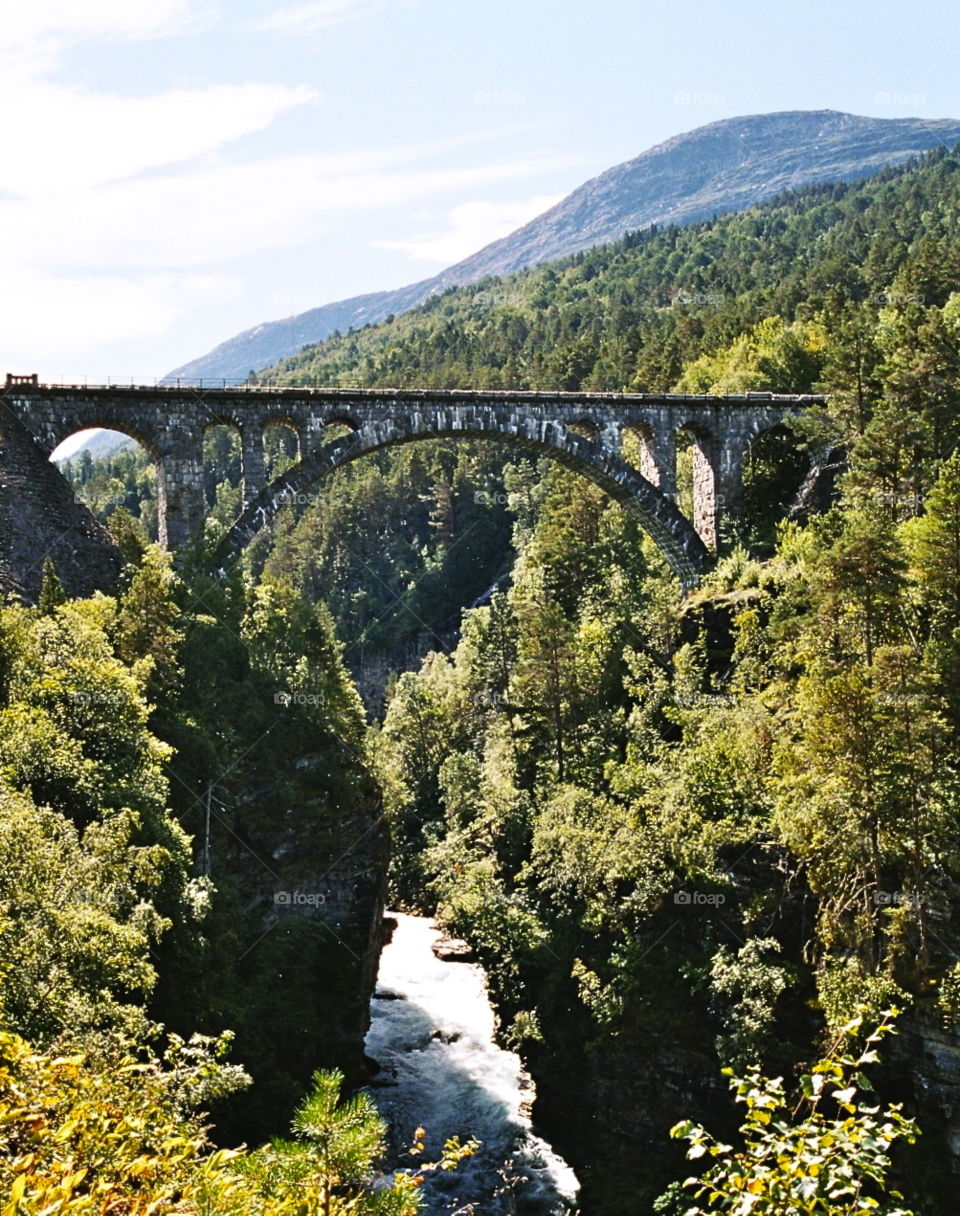The Kylling bridge for train, Norway