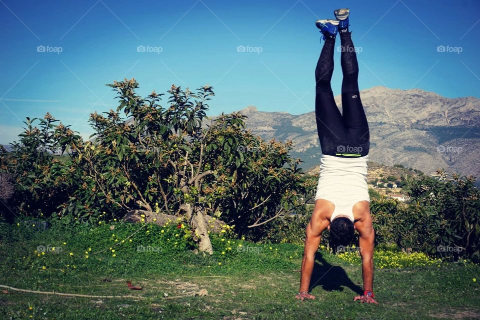 Nature#training#balance#position#mountain