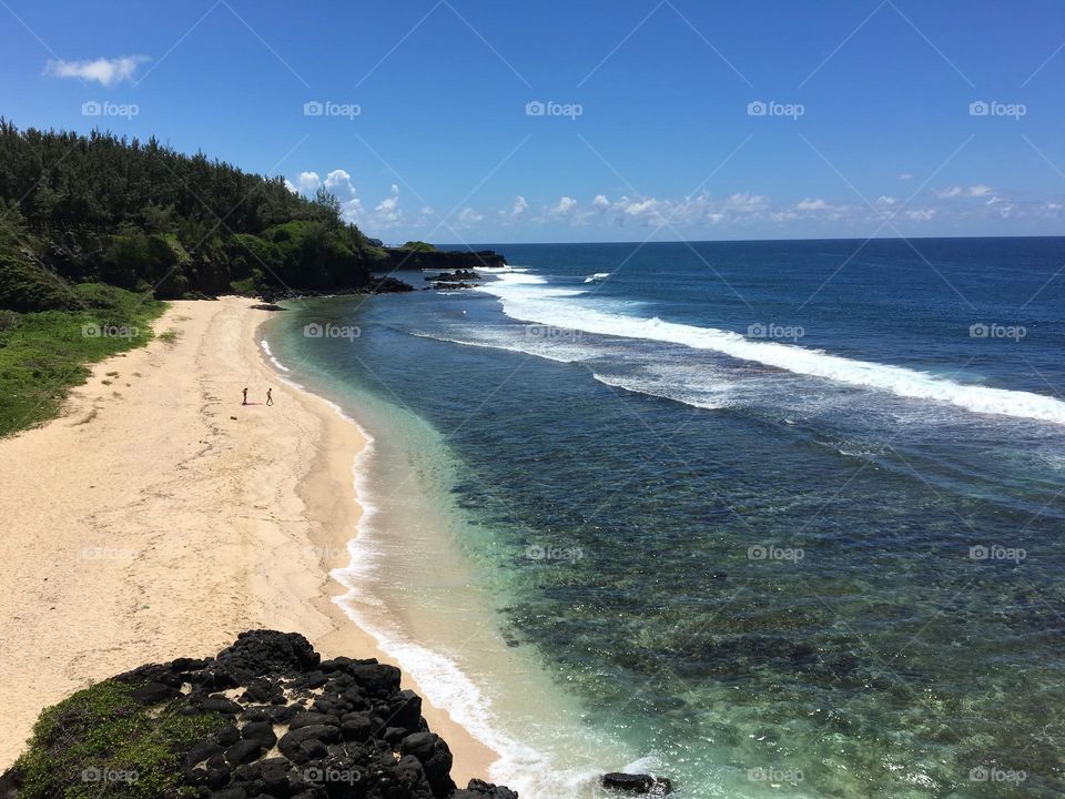 Hiking on the coastline 