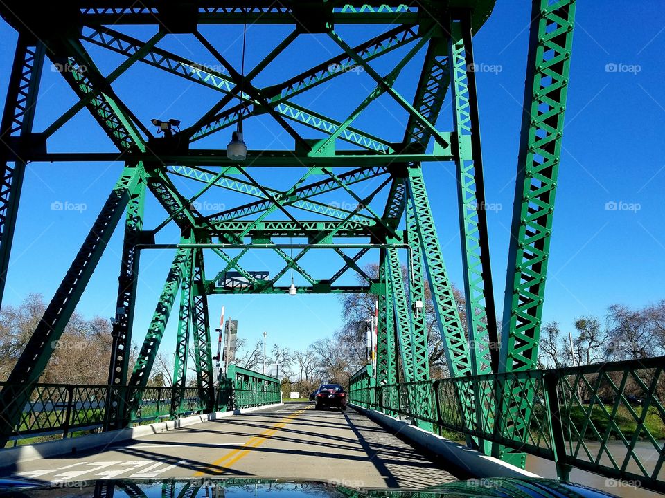 old iron green bridge