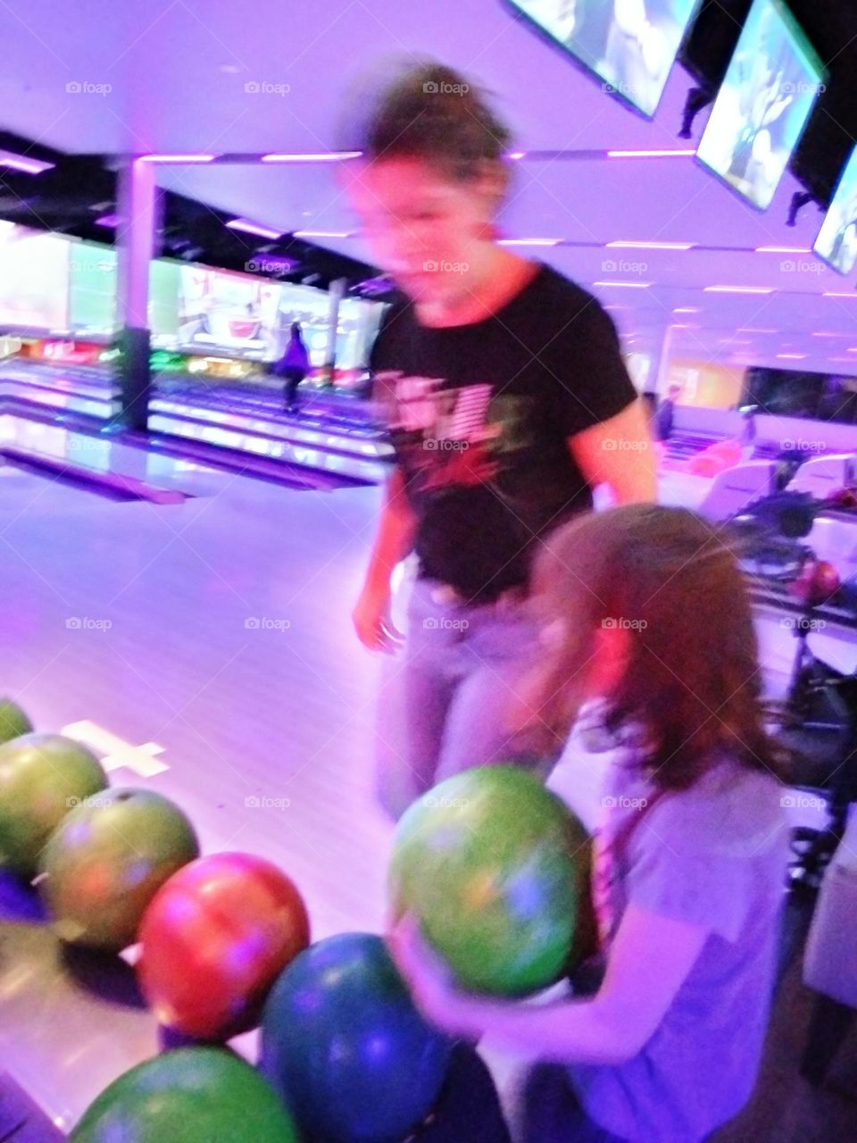 blurred bowling