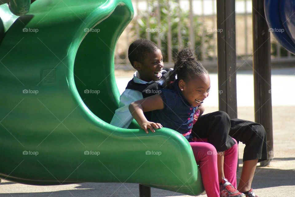 Kids having fun at the park
