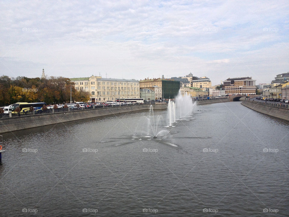 city water fountain river by penguincody